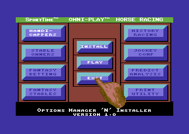 Horse Racing screenshot 3 for Commodore 64